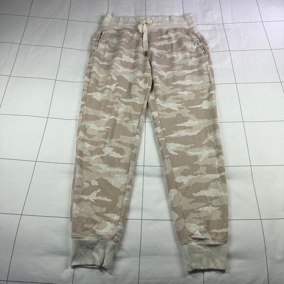 Athleta Pants Womens Small Cream Tan Camo Balance Printed Jogger Lounge Active - Picture 2 of 11
